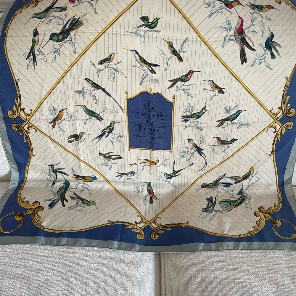 Hermes Paris vintage silk scarf